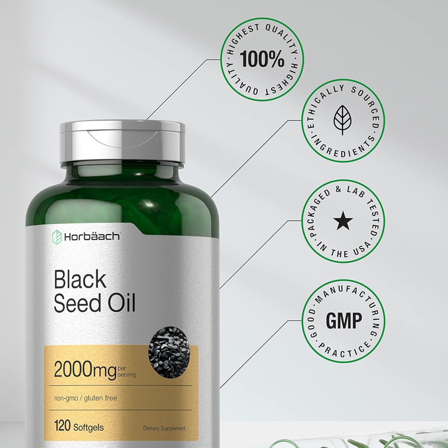 Black Seed Oil Capsules - Cold Pressed (with Omega 6 & 9)