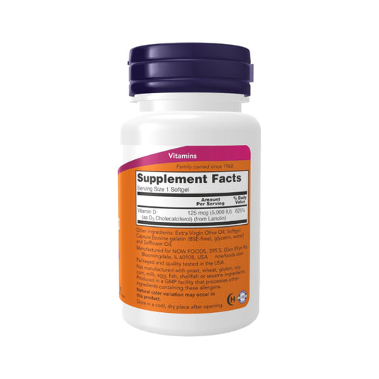 NOW Vitamin D3 (Cholecalciferol)