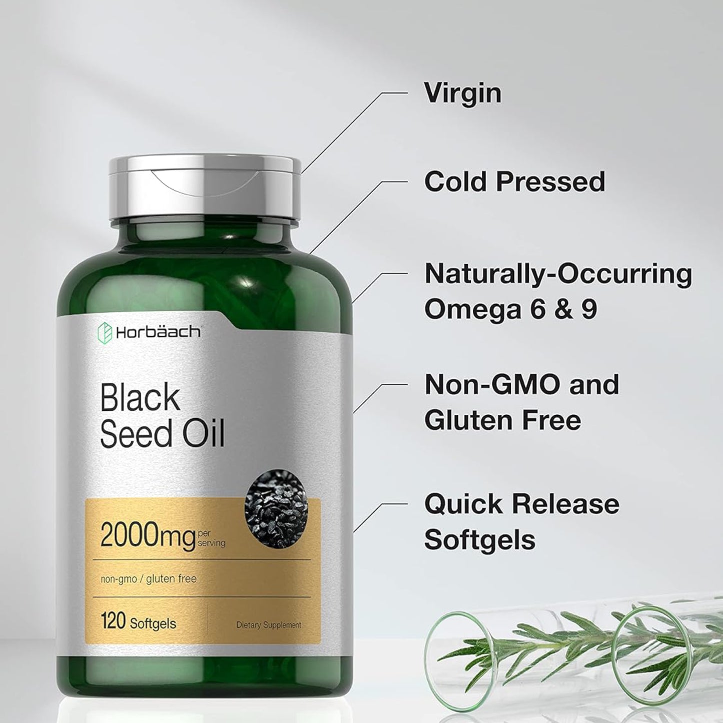 Black Seed Oil Capsules - Cold Pressed (with Omega 6 & 9)