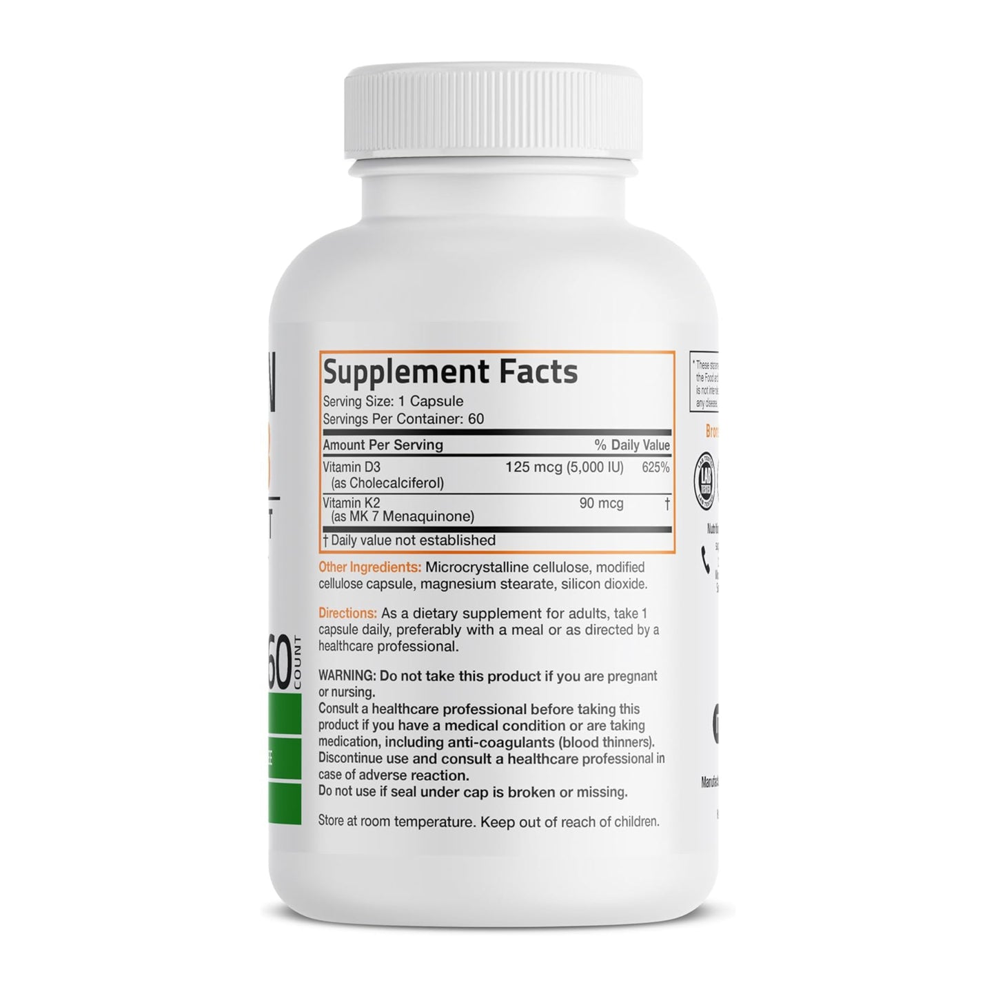 Bronson Vitamin D3+K2 (MK7)