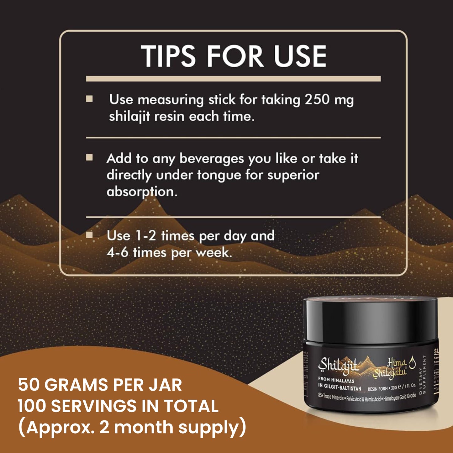 Himalayan Shilajit Resin - 50G Jar