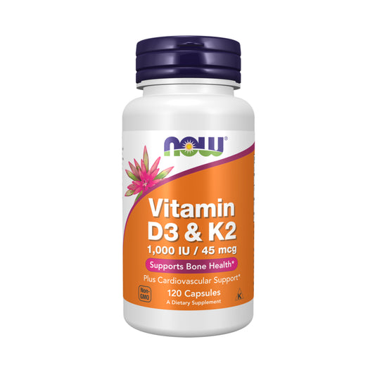 NOW Vitamin D3 & K2 Capsules