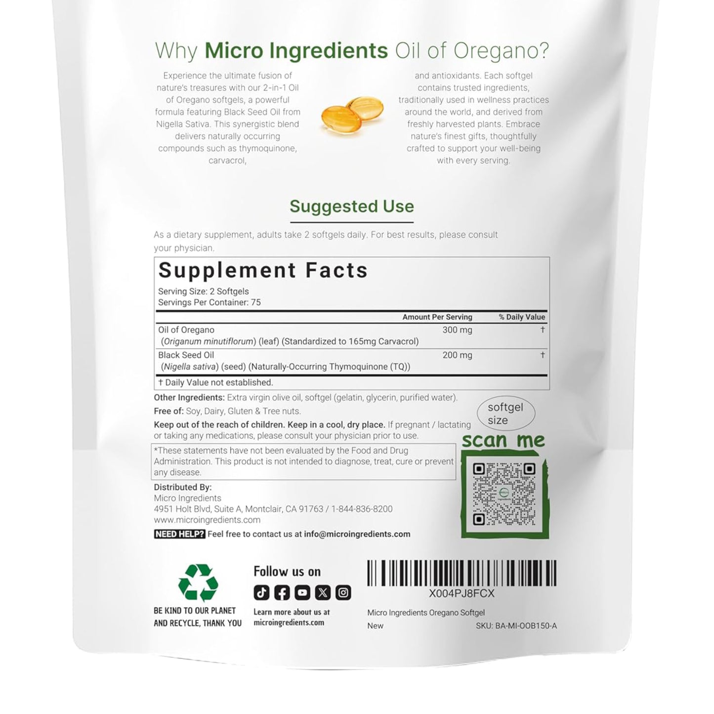 Oil of Oregano Softgels