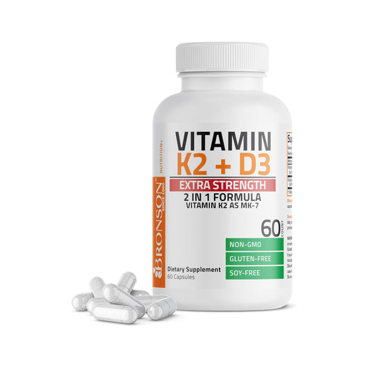 Extra Strength Bronson Vitamin D3+K2 (MK7)