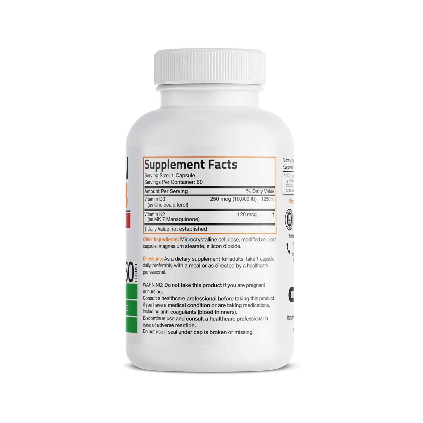 Extra Strength Bronson Vitamin D3+K2 (MK7)